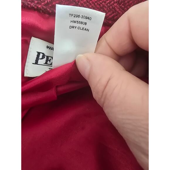 Pendleton Women’s Red Wool Blazer Jacket Size 12 Button Front Lined Vintage - Picture 5 of 6